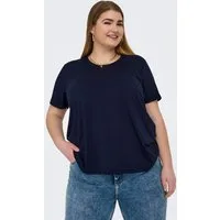 ONLY CARMAKOMA Kurzarmshirt CARMOSTER S/S FOLD UP TOP JRS NOOS Materialmix, regular fit