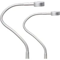 kalb Bettleuchte LED Leseleuchte Bettlampe Flexleuchte chrom silbergrau Touch Schalt, warmweiß