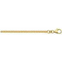 Adelia´s Kette ohne Anhänger Flachpanzerkette Halskette 585 Gold (14K), Goldkette