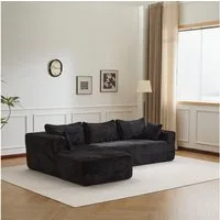 Leawin Sofa Modulares L-Form Sofa – Komfortable Sofas Wohnzimmer für kleine Räume, 3-Sitzer Ecksofa, bequem & platzsparend, ideal für Wohnzimmer