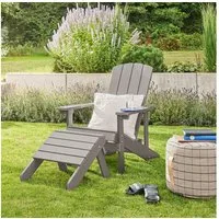 HOME DELUXE Gartenstuhl FAREA - Adirondack (2 St), mit breiten Armlehnen, Gartensessel, Loungesessel
