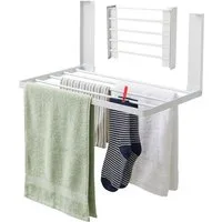 relaxdays Heizungswäschetrockner Magnetischer, faltbarer Wäschetrockner, weiß