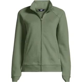 Serious Sweats Reißverschluss-Jacke für Damen in Plus-Größe, Damen, size: plus, Grün, Baumwoll-Mischung/Polyester-Mischung, by Lands' End