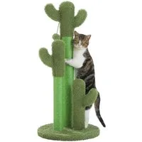 PAWZ Road Kratzbaum Kratzbaum Kaktus, Kratzsäule, 3 Pfosten in 1 Set Grün, Kaktus Design