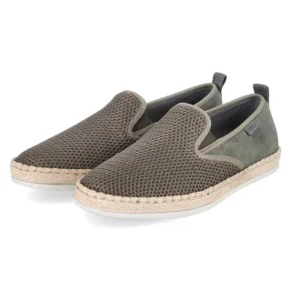 Rieker Espadrilles  Grün - Gr. 41 -  Leder und Textil