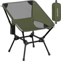 SONGMICS Campingstuhl Gartenstuhl, Klappstuhl, bis 150KG belastbar, klappbar mit verstellbarer Höhe, Stahlrahmen, Kopfstütze, 1er/2er Set