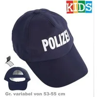 Fries Polizei-Kostüm Kinder Polizei Basecap Mütze Caps Karneval Fasching Gr. 53 - 55 cm