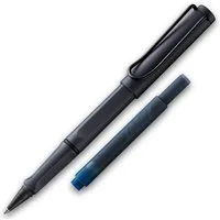 LAMY Tintenroller LAMY Tintenroller Safari Stahl Schwarz ROLL-INK Füller ergonomisch mit