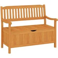 COSTWAY Gartenbank, 2 Sitzer, mit Stauraum & Innensack, Massivholz, 360kg, 107cm