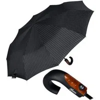 iX-brella Taschenregenschirm mit Auf-Zu-Automatik und 10 Streben, großer, stabiler Herrenschirm