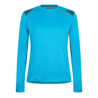 Diadora - T-Shirt für Herren, Hochleistungsmaterial, Langärmlig (Blau)