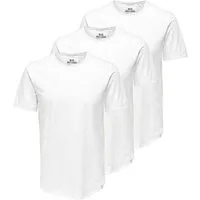 ONLY & SONS T-Shirt 3er Pack ONSBENNE (Spar-Set, 3-tlg) T-Shirt - Baumwolle - Atmungsaktiv - Vielseitiges Basic