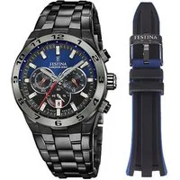 Festina Chronograph Chrono Bike 2024 - Special Edition F20673/1, (Set, 3-tlg., Uhr mit Wechselband und Werkzeug), Armbanduhr, Quarzuhr, Herrenuhr, Stoppfunktion, Special Edition