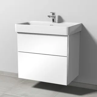 Sanipa 3way Waschtischunterbau zu Laufen Pro S Waschtisch mit 2 Auszügen, Weiß-Glanz BS76878