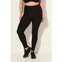 Ulla Popken Leggings Struktur-Sportleggings High Waist