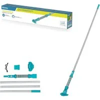 Bestway Poolbodensauger Poolstaubsauger, Akku-Poolsauger, batteriebetriebener Poolsauger, (BESTWAY58771, für Becken bis 610 cm Durchmesser, Teleskopstange), Eingebauter Akku, Aufladen über USB, Zwei austauschbare Köpfe