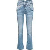 Herrlicher Bootcut-Jeans 5818-RD100, Pearl Boot Cropped Jeans aus reused Denim aufsteigender Spitzbund hinten