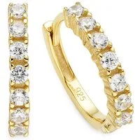 Aniston JEWELRY & WATCHES Paar Creolen Schmuck Geschenk Silbercreole, mit Zirkonia (synth)