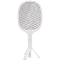 Grafner Fliegenklatsche elektrische Fliegenklatsche Akku Insektenvernichter Mücken USB UV LED, L ca. 52 cm, B: ca. 21,5 cm, UV-LED-Licht, aufladbarer Akku, 1200 mAh