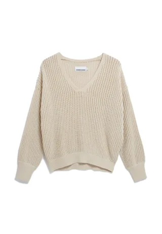 Armedangels - LINEN BLEND KNIT SWEATER raw white - Gr. - M
