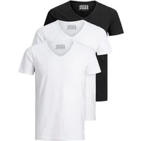 Jack & Jones T-Shirt Basic V-Neck (3-tlg., 3er Pack) etwas länger geschnitten, nicht zu kurz