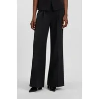 BOSS ORANGE Anzughose Tiwi Premium Damenmode Wide Leg mit Bügelfalte