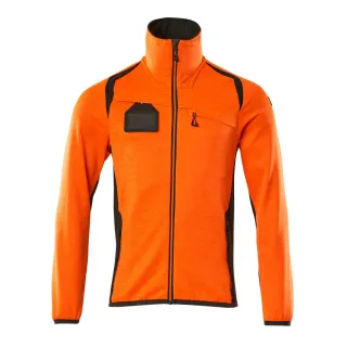 MASCOT Herren Fleecepullover mit Reißverschluss ACCELERATE SAFE Hi-vis Orange / Dunkelanthrazit 5XL - 19403-316-1418-5XL