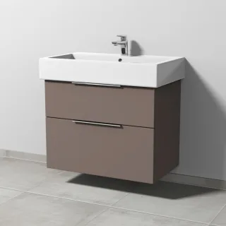 Sanipa 3way Waschtischunterbau zu Duravit Vero Waschtisch mit 2 Auszügen, Taupe-Matt UP7171T