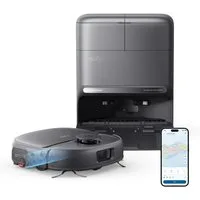 eufy Saugroboter C28 15000 Pa Turbo-Saugkraft,50°C-Heißlufttrocknung, 60 W, mit Beutel, HydroJet delbstreinigende Wischrolle, Omni-Station, Anti-Verwicklung