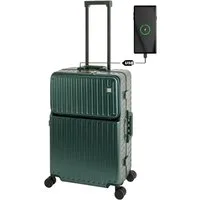 Travelhouse Hartschalen-Trolley Roma, 4 Rollen, mit USB und Getränkehalter Aluminium-Rahmen & Polycarbonat Hartschale