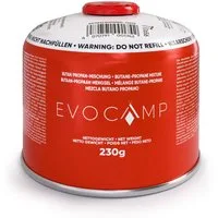 EVOCAMP Gaskartusche 230g mit Schraubventil, 7/16 Gewinde, Butan-Propan-Gas, Zubehör für Weber Grills Q100-1200-Serien, Campingkocher, Gasgrill, 1 St.