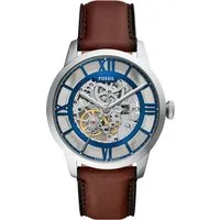 Fossil Automatikuhr Townsman ME3267, Armbanduhr, Herrenuhr, Mechanische Uhr, Lederarmband, analog