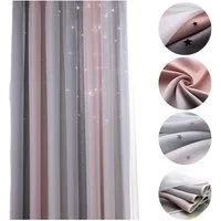 OKWISH Verdunkelungsvorhang 2er Set Curtains Farbverlauf Vorhänge Tüllvorhänge Set (2 St), Ösen, verdunkelnd, Polyester, Schlafzimmer Thermovorhang Ösen Wärmeisolierend gegen Kälte Blickdicht