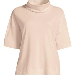 Supima Rollkragenshirt in Plus-Größe für Damen, Damen, size: plus, Pink, Baumwolle, by Lands' End