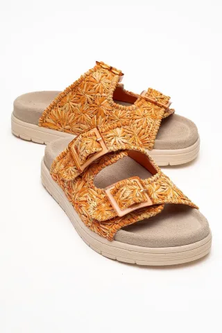 Milana Leder Double‑Strap Sandale (Women)