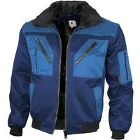 Qualitex Workwear Pilotenjacke Pilotenjacke zweifarbig marine/royal, Gr. L