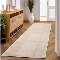 SIMPEX24 Teppich Unicolor - Einfarbig, Läufer, Höhe: 7 mm, Kurzflor Schlingen Teppich Wohnzimmer Einfarbig Modern Teppiche