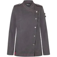 Karlowsky Fashion Kochjacke KARLOWSKY Damen Kochjacke Denim-Style ROCK-CHEF®-Stage2 Schwarz