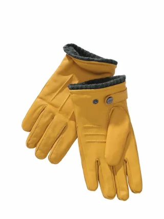 Pearlwood Herren Arbeiter-Handschuh Gelb Ziegenleder
