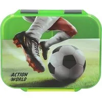 Depesche Lunchbox DEPESCHE Action World Fußball Brotdose mit Trenner