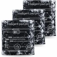 Sportyfits® Kalt-Warm-Kompresse Kühlpad Gelkissen schwarz für Kühlbox Kühlschrank Kühltasche, 3er Set 3-tlg., 3x 15cm x 15cm, Mikrowelle geeignet / Wiederverwendbar