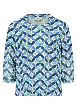 CARTOON - Blusenshirt blau/grün - Gr. - 44