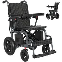 Vankel Elektrorollstuhl Elektrisch Faltbar, seniorenmobil Leicht bis 150KG, Faltbar, 25 km, 2x180W, 6,00 km/h E-Rollstuhl