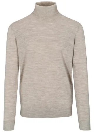 COMMANDER Finest Clothing - (S)-NOS Rollkragen Pullover stone mel. - Gr. - M