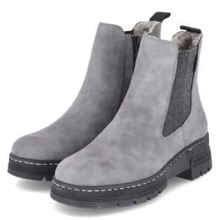 Rieker Chelsea Boots - Gr. 36 - Grau - Synthetik