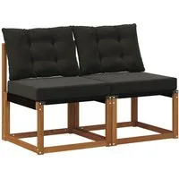 vidaXL Sofaelement 2 Stück Outdoor Mittelsofa (2 St)