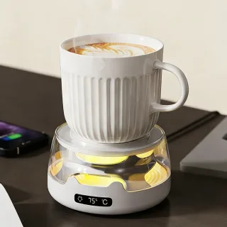 Comfook RS-609 Constant Temperature Cup Warmer With 4-Level Adjustable Heating 55°C 65°C 75°C 85°C Ceramic Heating Compa
