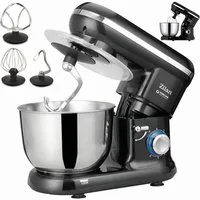 Zilan Küchenmaschine, 1000 W, 4,5 l Schüssel, 6 Geschwindigkeitsstufen, Planetarisches Rührsystem