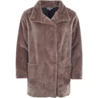 Hajo Kurzmantel Damen Teddy Kurzmantel mit Taschen