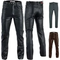 RadMasters Lederhose GW870 Lederjeans Lederhose Büffelleder Schwarz und Braun